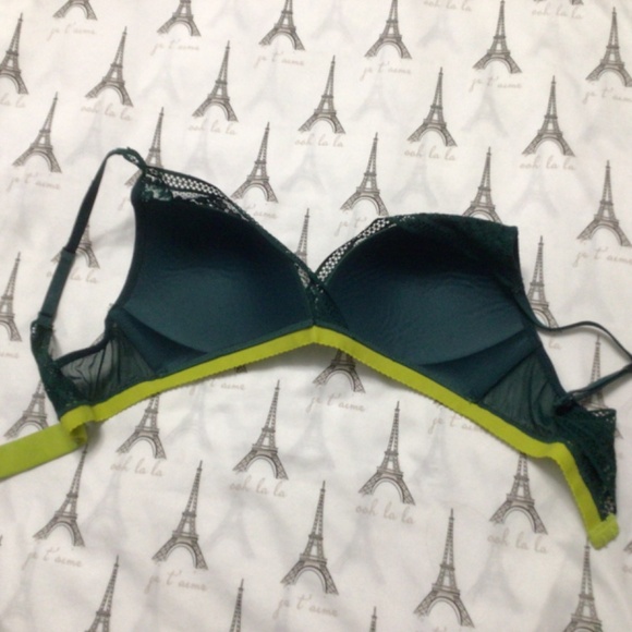 Knix Lace Deep-V Bra Sz M in Emerald - Picture 6 of 6